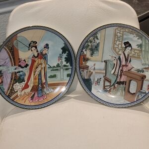 Vintage 1986 & 1987 Imperial Jingdezhen Porcelain plates